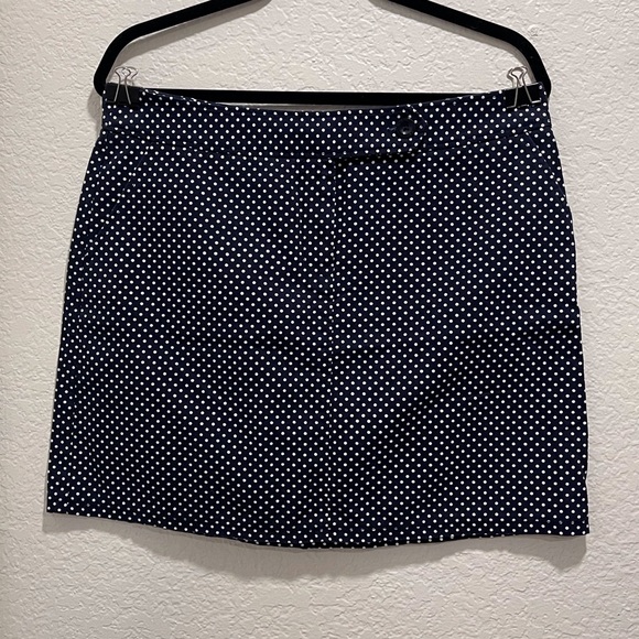 Nautica Skirts Nautica Women Navy Blue Polka Dot Mini Skirt Poshmark